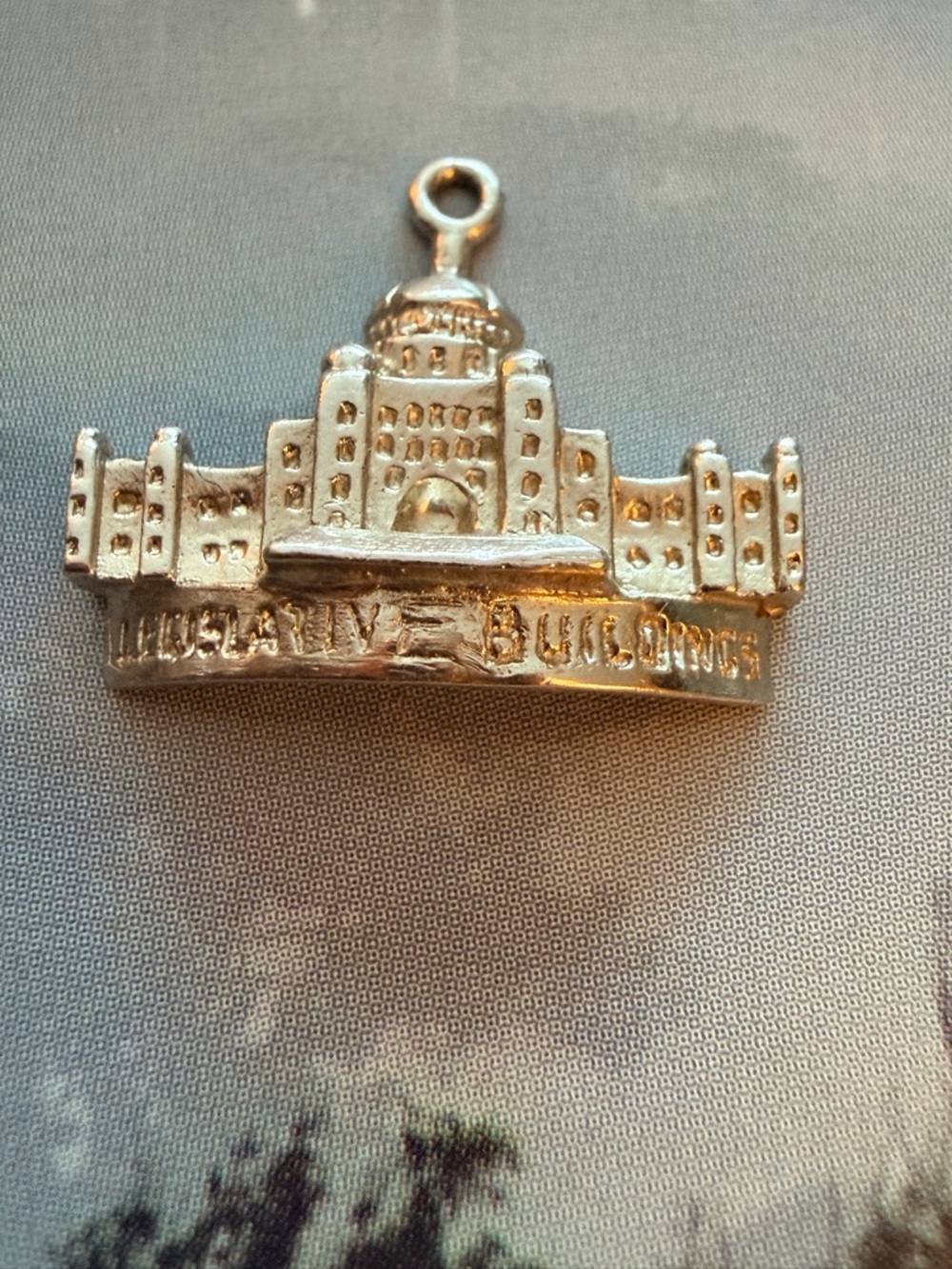 Sterling Silver  Legislative Building Charm Pendant in Silver Victoria BC